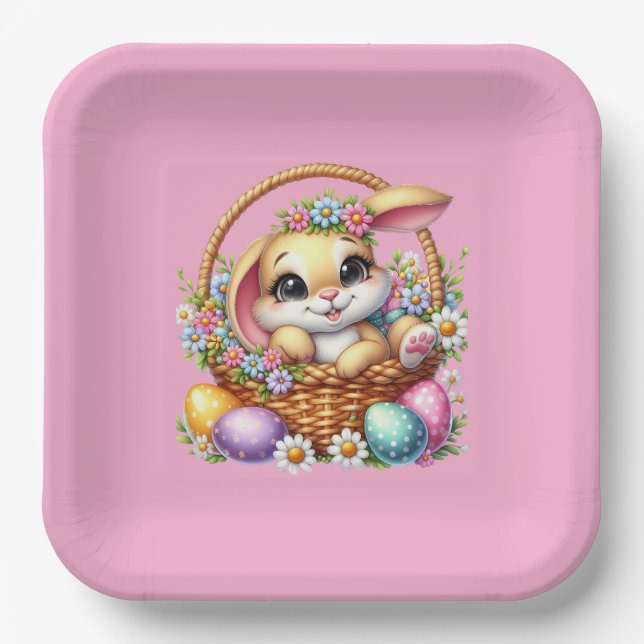 Easter Bunny  Paper Plates (Front)