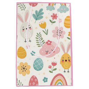 Easter Bunny Pattern Medium Gift Bag