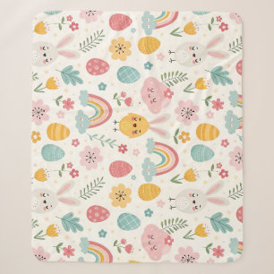 Easter Bunny Pattern Sherpa Blanket