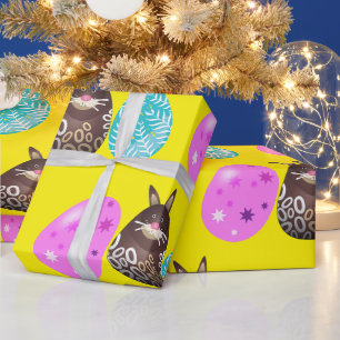 Easter Bunny Patterns Wrapping Paper