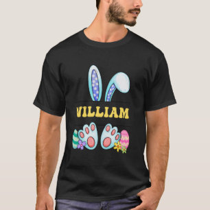 Easter Bunny Personalised Custom Boys Names T-Shirt