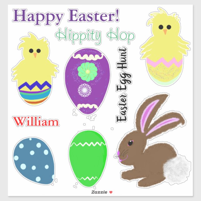 Easter Bunny Personalised  Laser Cut Vinyl (Sheet)