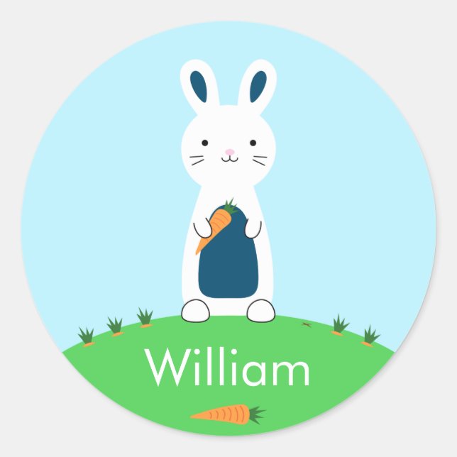 Easter Bunny Personalised Stickers (Front)