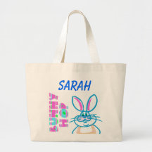 EASTER BUNNY PERSONALIZED TOTE BAG