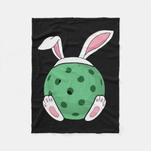 Easter Bunny Pickleball - Fun Easter Pickle Ball R Fleece Blanket