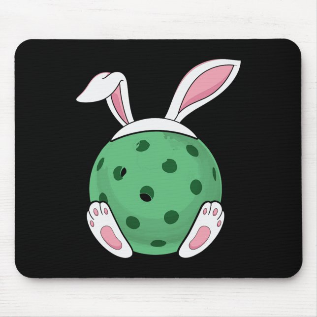 Easter Bunny Pickleball - Fun Easter Pickle Ball R Mouse Mat (Front)