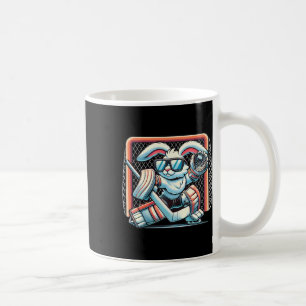 Easter Bunny Playing Hockey Goalie Rabbit Toddlers Coffee Mug