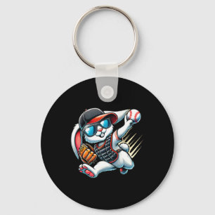 Easter Bunny Playing Sell Catcher Teen Boys Kid Se Key Ring