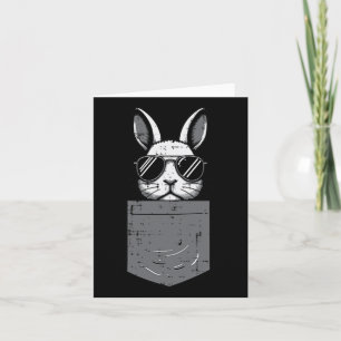 Easter Bunny Pocket Sungles Cool Rabbit Men Women Card