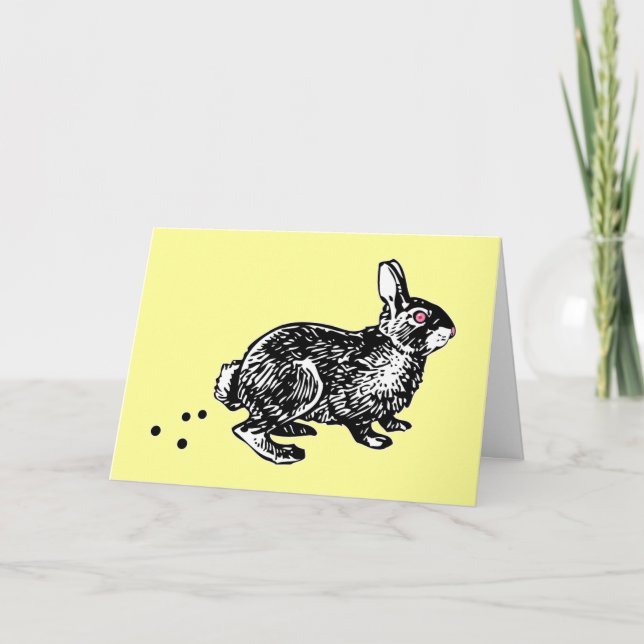 Easter Bunny Poo Holiday Card (Front)