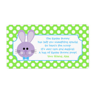 Easter Bunny Poop Party Favour Sticker