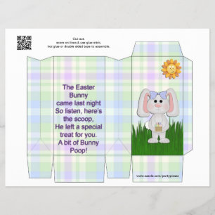 Easter Bunny POOP Pinch box Party Favours FUNNY Flyer