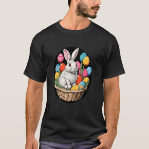 Easter Bunny Pop Art - Cute White Rabbit with Colo T-Shirt