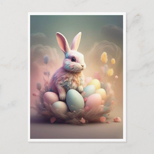 " EASTER BUNNY " POSTCARD (Front)