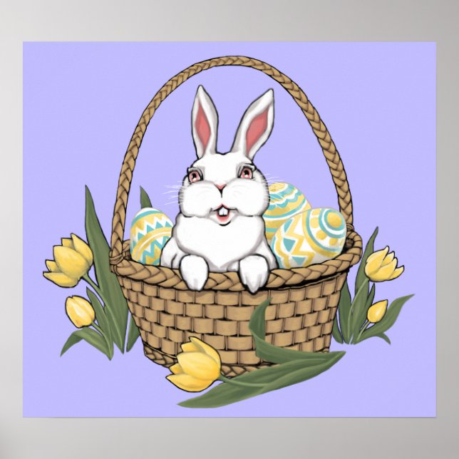 Easter Bunny Poster Festive Easter Party Decor (Front)