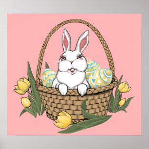 Easter Bunny Poster Festive Easter Party Decor