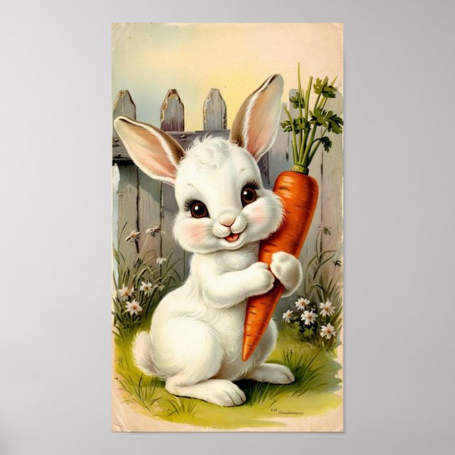 Easter Bunny Print Cute Easter Rabbit (Front)