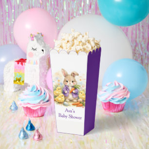 Easter Bunny Purple Jacket Baby Shower Favour Box