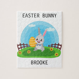 Easter bunny puzzle personalised.
