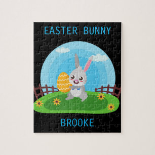 Easter bunny puzzle personalised.