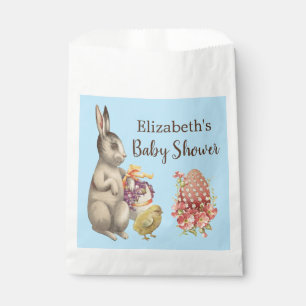 Easter Bunny Rabbit and Chicken Blue Baby Shower Favour Bags