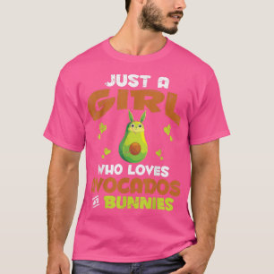 Easter Bunny Rabbit Avocado Lover Girls Women Cute T-Shirt