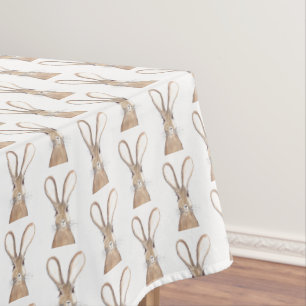 Easter Bunny Rabbit Bunnies Watercolor  Tablecloth