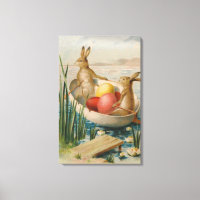 Easter Bunny Rabbit Coloured Egg Boat