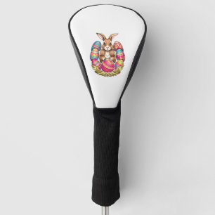 Easter Bunny Rabbit Colourful Eggs Easter Egg Hunt Golf Head Cover