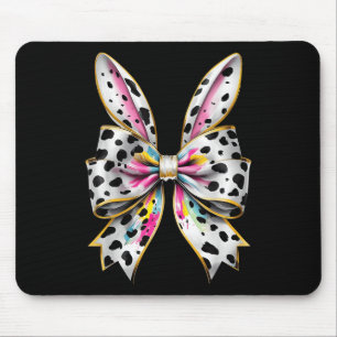 Easter Bunny Rabbit Coquette Bow Happy Easter Girl Mouse Mat