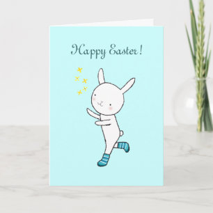 Easter Bunny Rabbit Cute Happy Easter Card