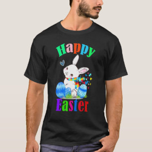 Easter Bunny Rabbit Eggs Autism Awareness Puzzle K T-Shirt