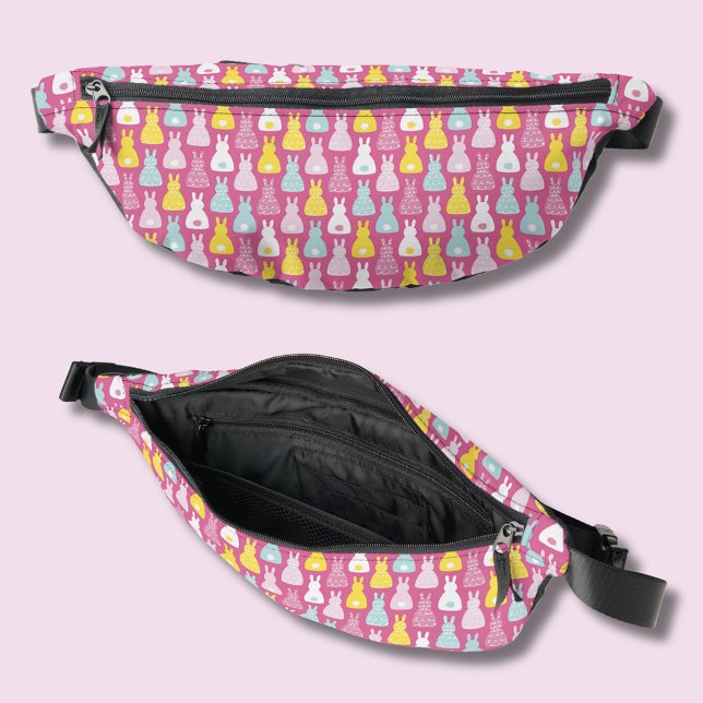 Easter Bunny Rabbit pattern Bum Bags (Cute pink bunny fanny pack)
