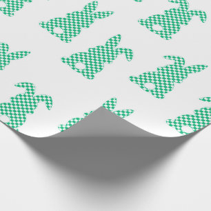Easter Bunny Rabbit  Plaid Wrapping  Paper