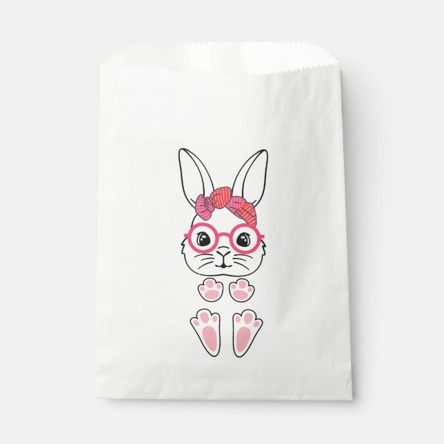 Easter bunny rabbit pretty cute favour bags (Front)