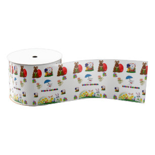 easter bunny rabbit ribbon grosgrain ribbon