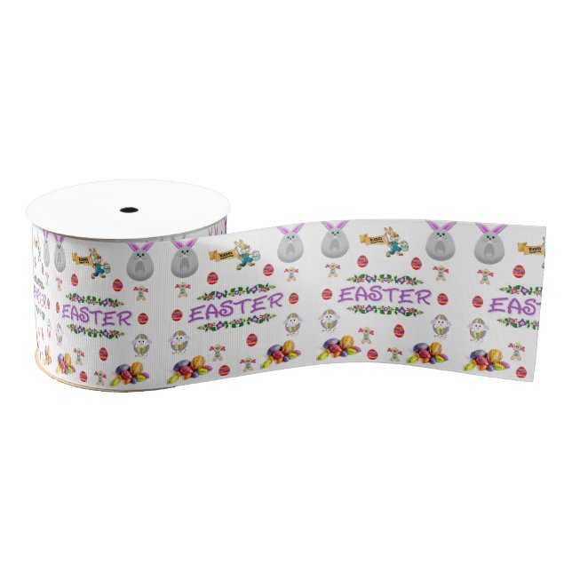 easter bunny rabbit ribbon grosgrain ribbon (Spool)