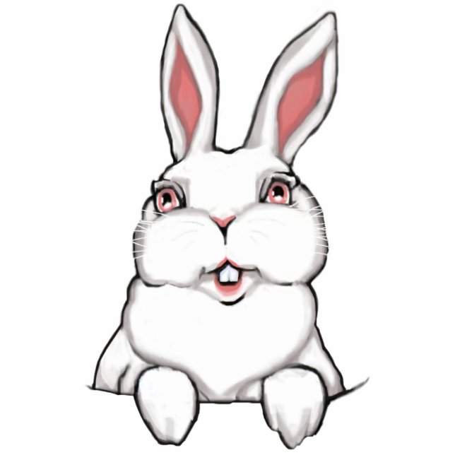 Easter Bunny Rabbit Sculpture Standing Photo Sculpture (Front)