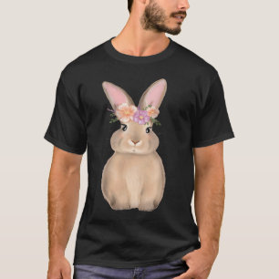 Easter Bunny Rabbit Spring Flower Floral Mom Girl  T-Shirt