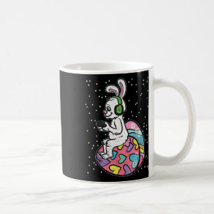 Easter Bunny Rabbit Video Game Player With Control Coffee Mug