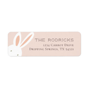 Easter Bunny Return Address Label