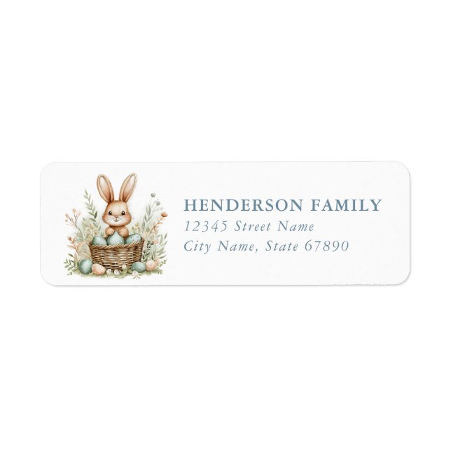 Easter Bunny Return Address Labels (Front)