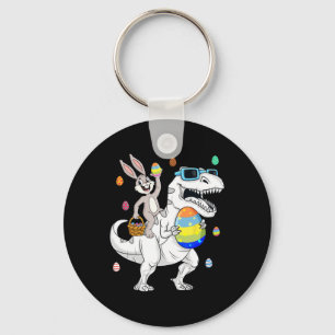 Easter Bunny Riding T Rex Dinosaur Fun Eggs Boys G Key Ring