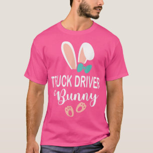 Easter Bunny Riding Truck Driver Cute Boys Kids Me T-Shirt