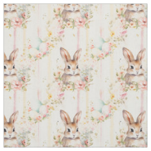 Easter Bunny Seamless Fabric – Pastel Cute Rabbit