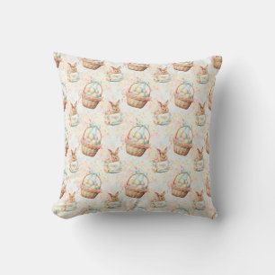 Easter Bunny Seamless Fabric – Pastel Cute Rabbit Cushion