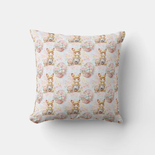 Easter Bunny Seamless Fabric – Pastel Cute Rabbit  Cushion