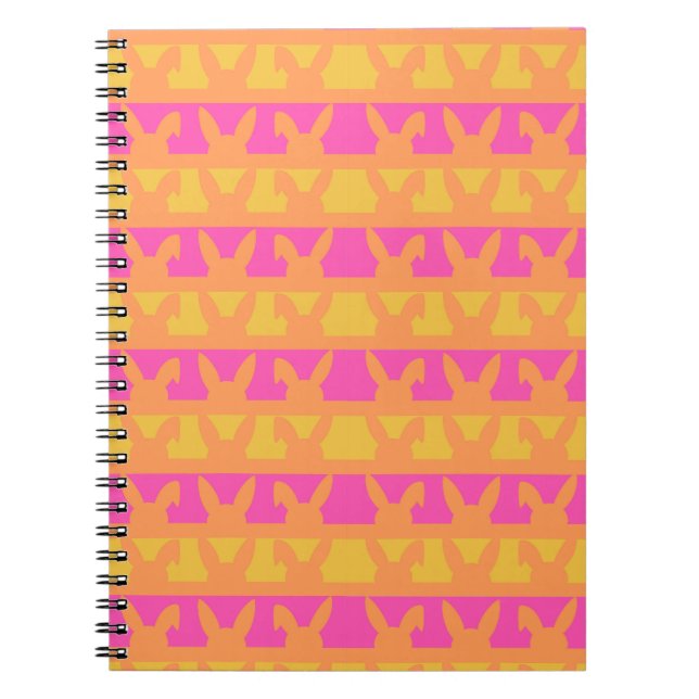 Easter Bunny silhouette pattern  Notebook (Front)