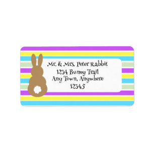 Easter Bunny Silhouette Return Address Label