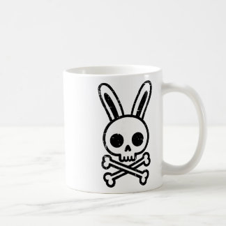 Easter Bunny Skull Cross Bones Rabbit Goth Men Boy Coffee Mug